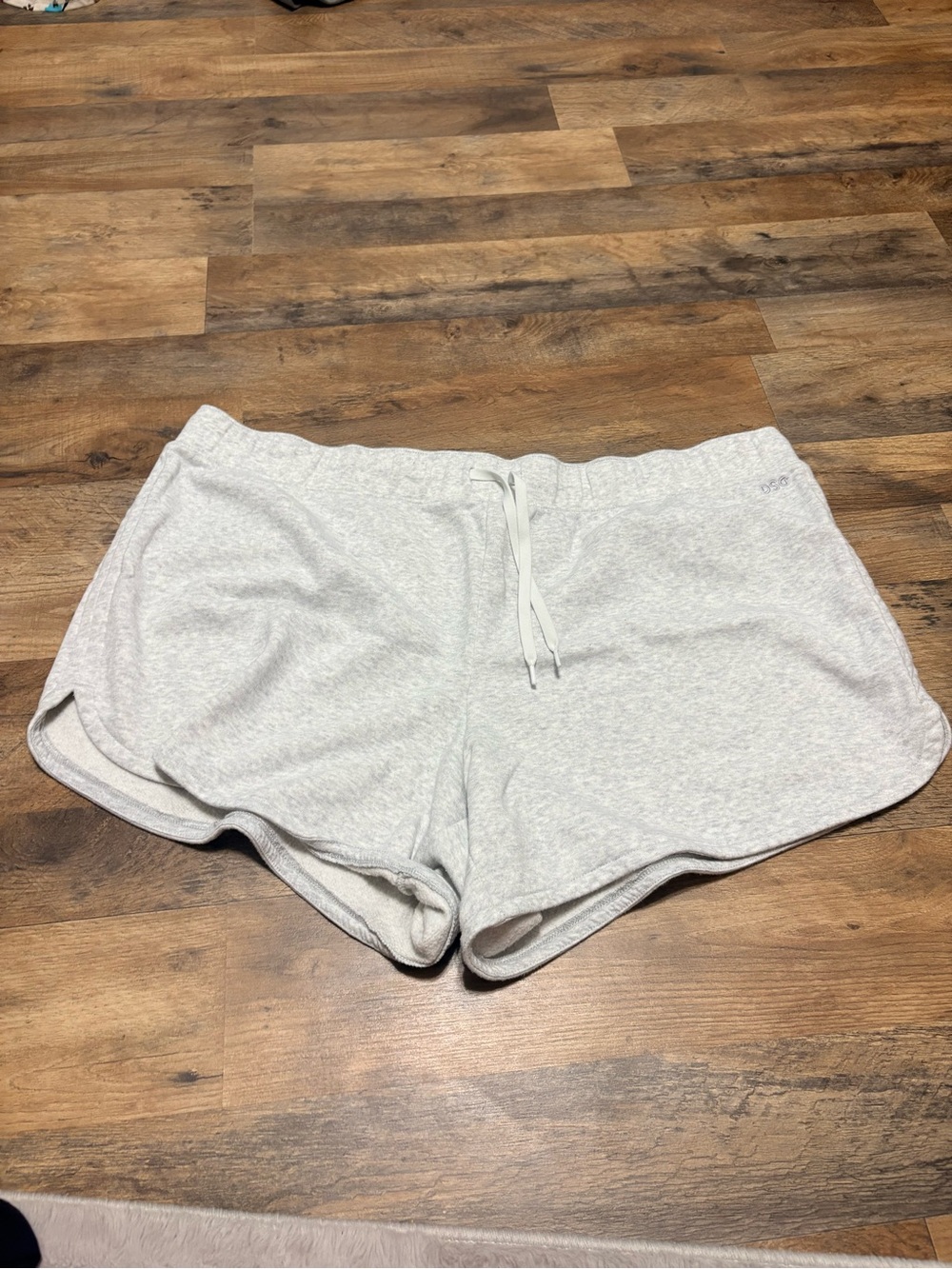 DSG Size 2X Gray Fleece Shorts Plus Size Drawstring Lounge Athletic Shorts
